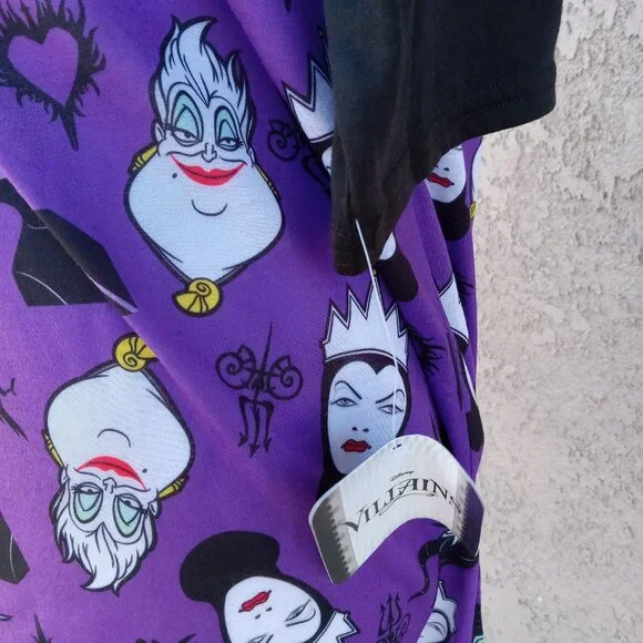 Disney Villans Women's 3/4 Sleeve Dorm Nightgown Pajamas - Picture 7 of 9